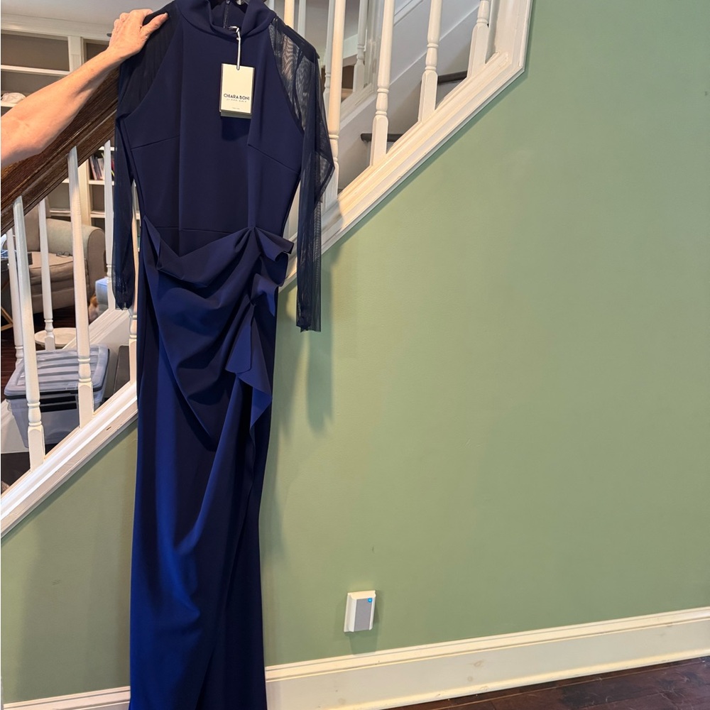 Chiara Boni Midnight Blue Long Sleeve Dress